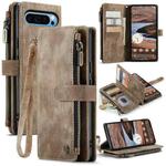 For Google Pixel 9 Pro XL CaseMe C30 Card Slots Zipper Wallet Leather Phone Case(Brown)