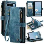 For Google Pixel 9 Pro XL CaseMe C30 Card Slots Zipper Wallet Leather Phone Case(Blue)