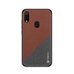 PINWUYO Honors Series Shockproof PC + TPU Protective Case for Xiaomi Play / Redmi 7 Pro(Brown)