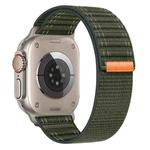 For Apple Watch SE 2023 40mm Sea Wave Nylon Hook and Loop Fastener Watch Band(Army Green)