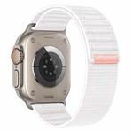 For Apple Watch Ultra 2 49mm Sea Wave Nylon Hook and Loop Fastener Watch Band(White)