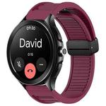 For Xiaomi Watch 2 Pro Window Blind Magnetic Buckle 22mm Silicone Watch Band(Wine Red)