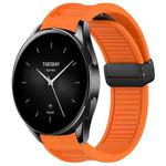 For Xiaomi Watch S2 Window Blind Magnetic Buckle 22mm Silicone Watch Band(Orange)