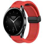 For Xiaomi Watch S2 Window Blind Magnetic Buckle 22mm Silicone Watch Band(Red)