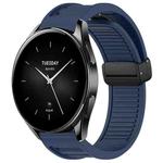 For Xiaomi Watch S2 Window Blind Magnetic Buckle 22mm Silicone Watch Band(Midnight Blue)