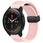 For Xiaomi Watch S1 Pro Window Blind Magnetic Buckle 22mm Silicone Watch Band(Pink)