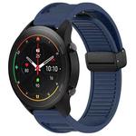 For Xiaomi Watch S1 Pro Window Blind Magnetic Buckle 22mm Silicone Watch Band(Midnight Blue)