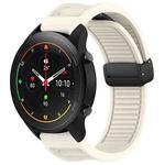 For Xiaomi Watch S1 Pro Window Blind Magnetic Buckle 22mm Silicone Watch Band(Starlight)