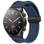 For Xiaomi Watch S1 Window Blind Magnetic Buckle 22mm Silicone Watch Band(Midnight Blue)