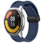 For Xiaomi Watch Color 2 Window Blind Magnetic Buckle 22mm Silicone Watch Band(Midnight Blue)