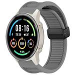 For Xiaomi Watch Sport Window Blind Magnetic Buckle 22mm Silicone Watch Band(Dark Grey)