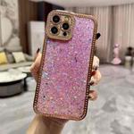 For iPhone 15 Pro Diamond Glitter Sequins TPU Phone Case(Pink)