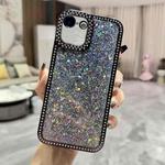 For iPhone 16e Diamond Glitter Sequins TPU Phone Case(Black)