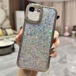 For iPhone 16e Diamond Glitter Sequins TPU Phone Case(Silver)