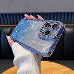 For iPhone 16 Pro Diamond Water Ripple Gradient Glitter TPU Phone Case(Blue)