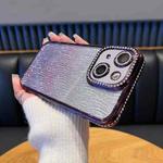 For iPhone 14 Plus Diamond Water Ripple Gradient Glitter TPU Phone Case(Purple)