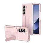 For Samsung Galaxy Z Fold5 5G Star Pattern Wristband Holder Phone Case(Pink)