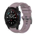 For Garmin Descent Mk3i 43mm Pure Color Steel Buckle 20mm Silicone Watch Band(Roland Purple)