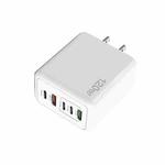 120W 3 PD Type-C Dual USB Multi Port Quick Charger for Mobile Phones, US Plug(White)