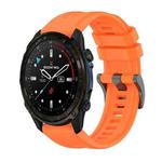 For Garmin Descent Mk3i  51mm Pure Color Steel Buckle 26mm Silicone Watch Band(Orange)