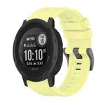 For Garmin  Instinct 2 Solar Pure Color Steel Buckle 22mm Silicone Watch Band(Yellow)