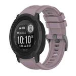 For Garmin  Instinct 2 Solar Pure Color Steel Buckle 22mm Silicone Watch Band(Roland Purple)