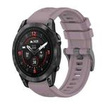 For Garmin Epix Pro 47mm Pure Color Steel Buckle 22mm Silicone Watch Band(Roland Purple)