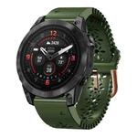 For Garmin Epix Pro 42mm Lace Breathable 20mm Silicone Watch Band(Army Green)