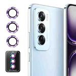 For OPPO Reno12 / Reno12 Pro Global ENKAY Hat-Prince 9H Rear Camera Lens Aluminium Alloy Tempered Glass Film(Light Purple)