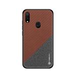 PINWUYO Honors Series Shockproof PC + TPU Protective Case for Xiaomi Redmi Note 7 / Note 7 Pro(Brown)