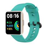 For Redmi Watch 2 Lite Solid Color Black Steel Buckle Silicone Watch Band(Teal Green)