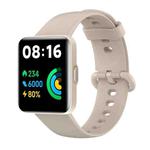 For Redmi Watch 2 Lite Solid Color Black Steel Buckle Silicone Watch Band(Ivory White)