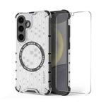 For Samsung Galaxy S24+ 5G ENKAY Hat-Prince Honeycomb MagSafe Shockproof Phone Case with 0.18mm Film(White)
