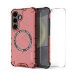For Samsung Galaxy S23+ 5G ENKAY Hat-Prince Honeycomb MagSafe Shockproof Phone Case with 0.18mm Film(Red)