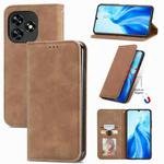 For Oukitel C51 Retro Skin Feel Magnetic Flip Leather Phone Case(Brown)