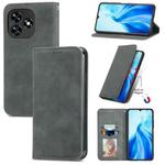 For Oukitel C51 Retro Skin Feel Magnetic Flip Leather Phone Case(Grey)