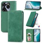 For Oukitel C50 Retro Skin Feel Magnetic Flip Leather Phone Case(Green)