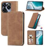 For Oukitel C50 Retro Skin Feel Magnetic Flip Leather Phone Case(Brown)