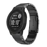 For Garmin  Instinct 2 Solar Tortoise Shell 22mm Stainless Steel Watch Band(Black)