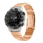 For Garmin MARQ Aviator Gen 2 Tortoise Shell 22mm Stainless Steel Watch Band(Rose Gold)