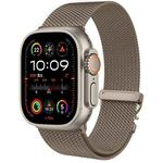 For Apple Watch 10 42mm Mech Milan Metal Mesh Watch Band(Titanium Gold)