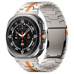 For Samsung Galaxy Watch Ultra 47mm Titanium Alloy Metal Watch Band(Titanium Orange)