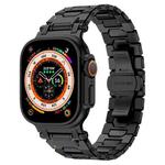 For Apple Watch Ultra 49mm Pathfinder Stainless Steel Metal Watch Band(Black)