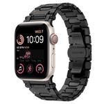 For Apple Watch SE 2022 44mm Pathfinder Stainless Steel Metal Watch Band(Black)