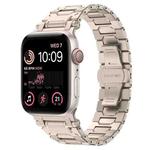 For Apple Watch SE 2022 44mm Pathfinder Stainless Steel Metal Watch Band(Titanium Color)