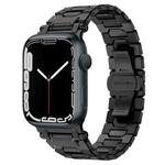 For Apple Watch Series 7 45mm Pathfinder Stainless Steel Metal Watch Band(Black)