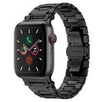 For Apple Watch Series 5 44mm Pathfinder Stainless Steel Metal Watch Band(Black)