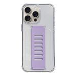 For iPhone 16 Pro Transparent Wristband Shockproof TPU Phone Case(Purple)