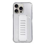 For iPhone 16 Pro Transparent Wristband Shockproof TPU Phone Case(white)