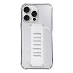 For iPhone 15 Pro Max Transparent Wristband Shockproof TPU Phone Case(white)